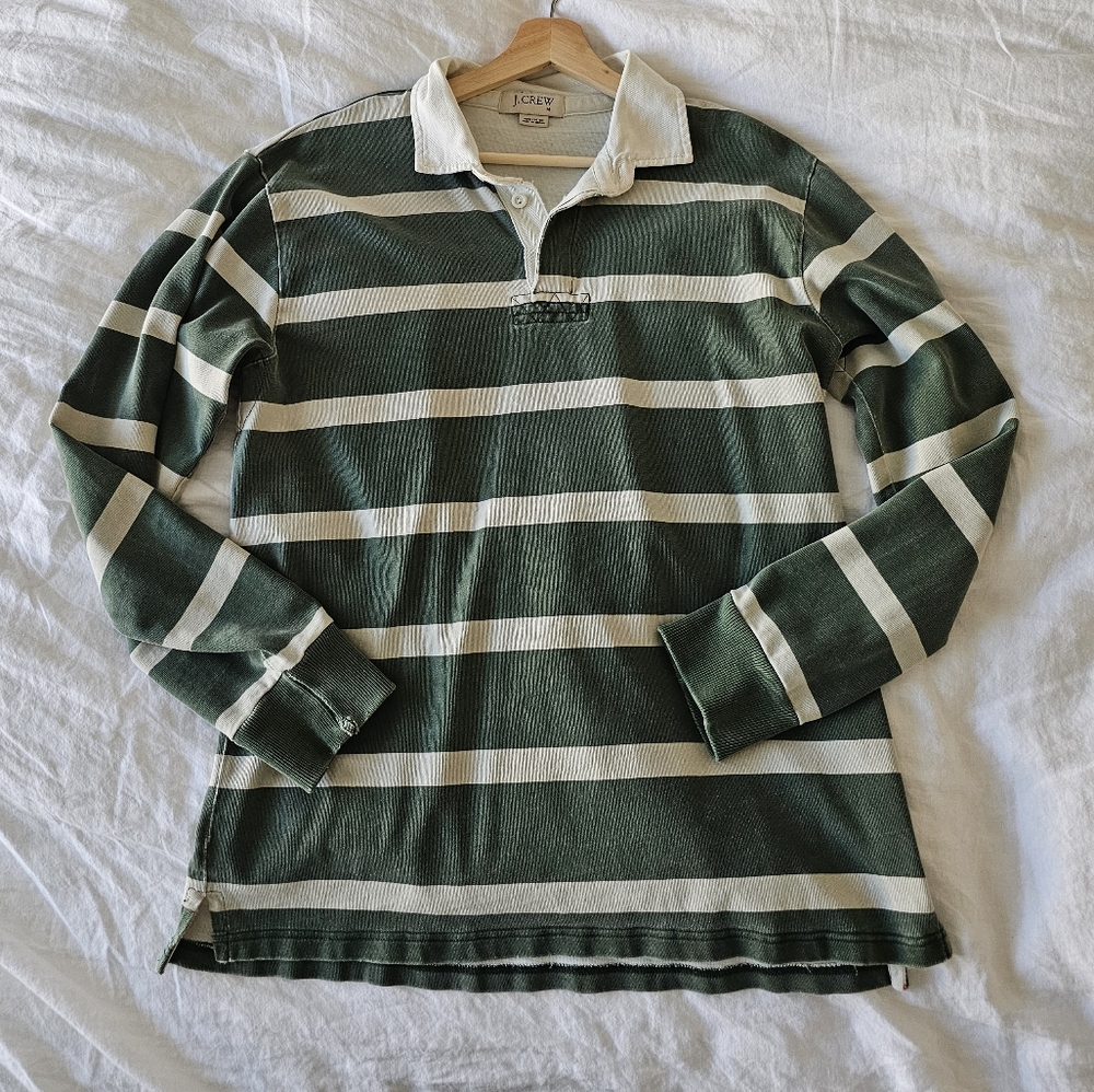 Vintage J. CREW Striped Rugby Shirt M